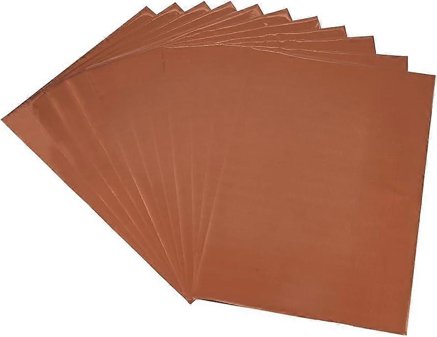 50 Sheets Toner Reactive Foil 29.5x21cm Rectangle Metallic Transfer Foil Paper Brown Reactive Foil for Laser Printer+Laminator DIY Craft Embossing Scr