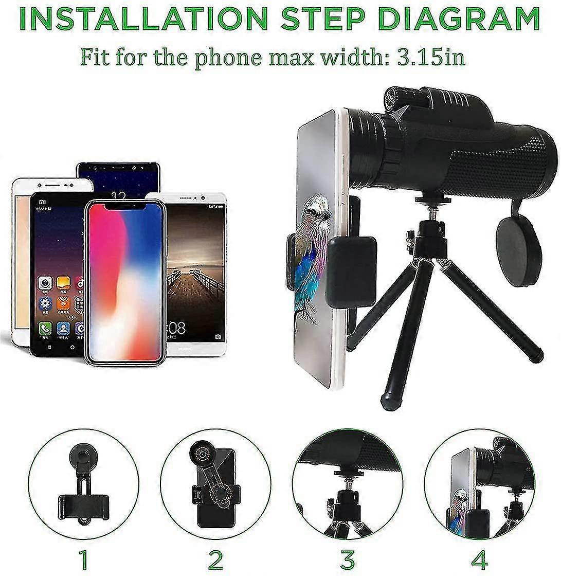 Telescop monocular 12x50, ipx7 Low Vis monocular