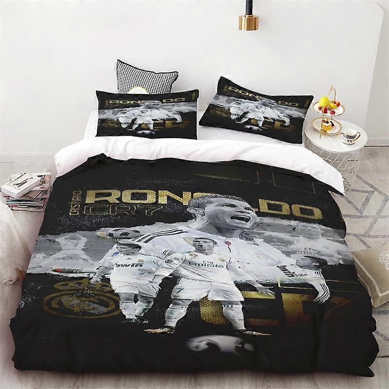 a23 Lakanat Pussilakana Jalkapallotähti C Ronaldon vuodevaatteet Vuodevaatteet Digitaalinen tulostus Vuodevaatteet Vuodevaatteet Muotisuunnittelu3-osainen vuodevaatteet Setti (1 