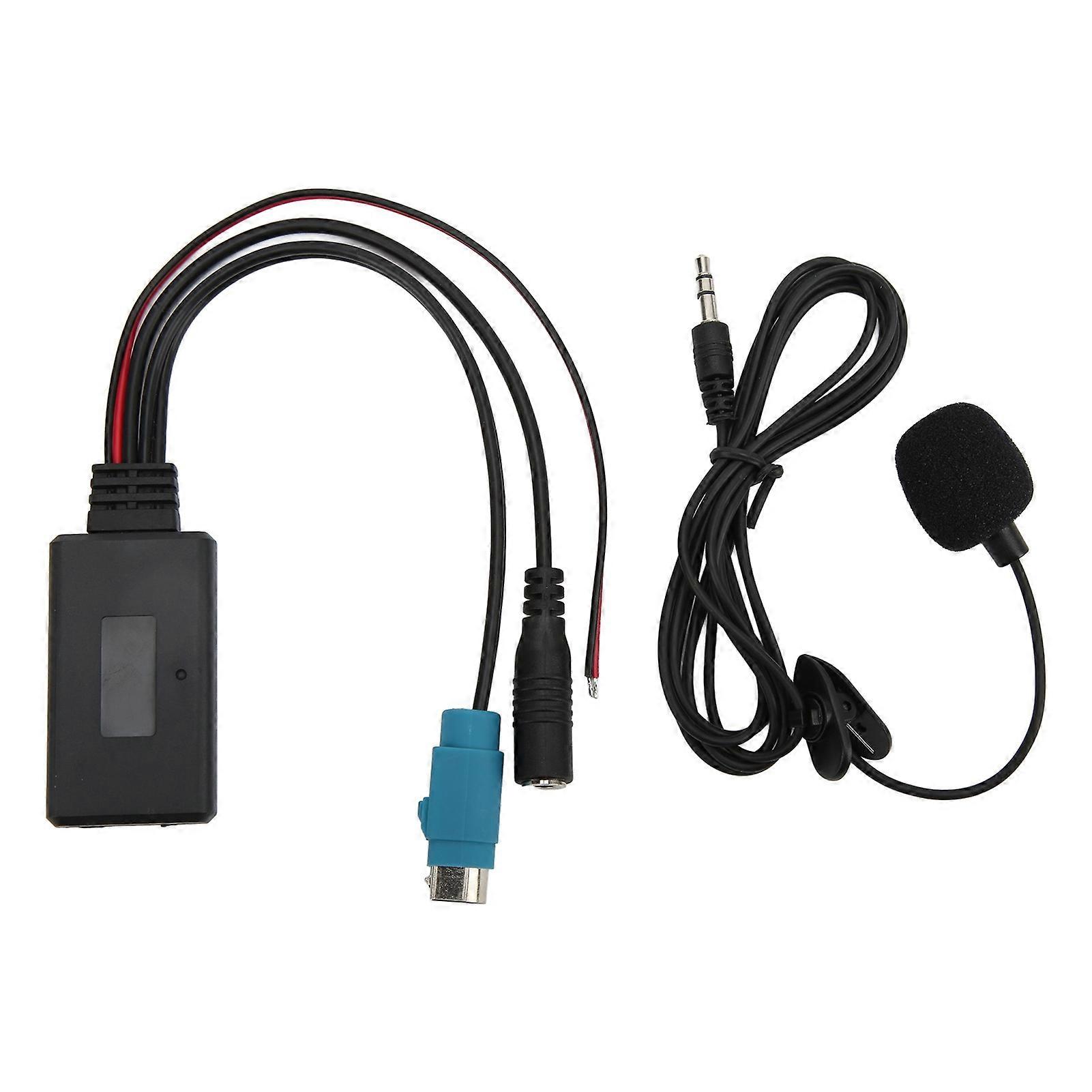 Car Stereo Bluetooth 5.0 Input Cable o Music Adapter with Microphone Replacement for Alpine KCE‑236B for Android Smartphone Calling