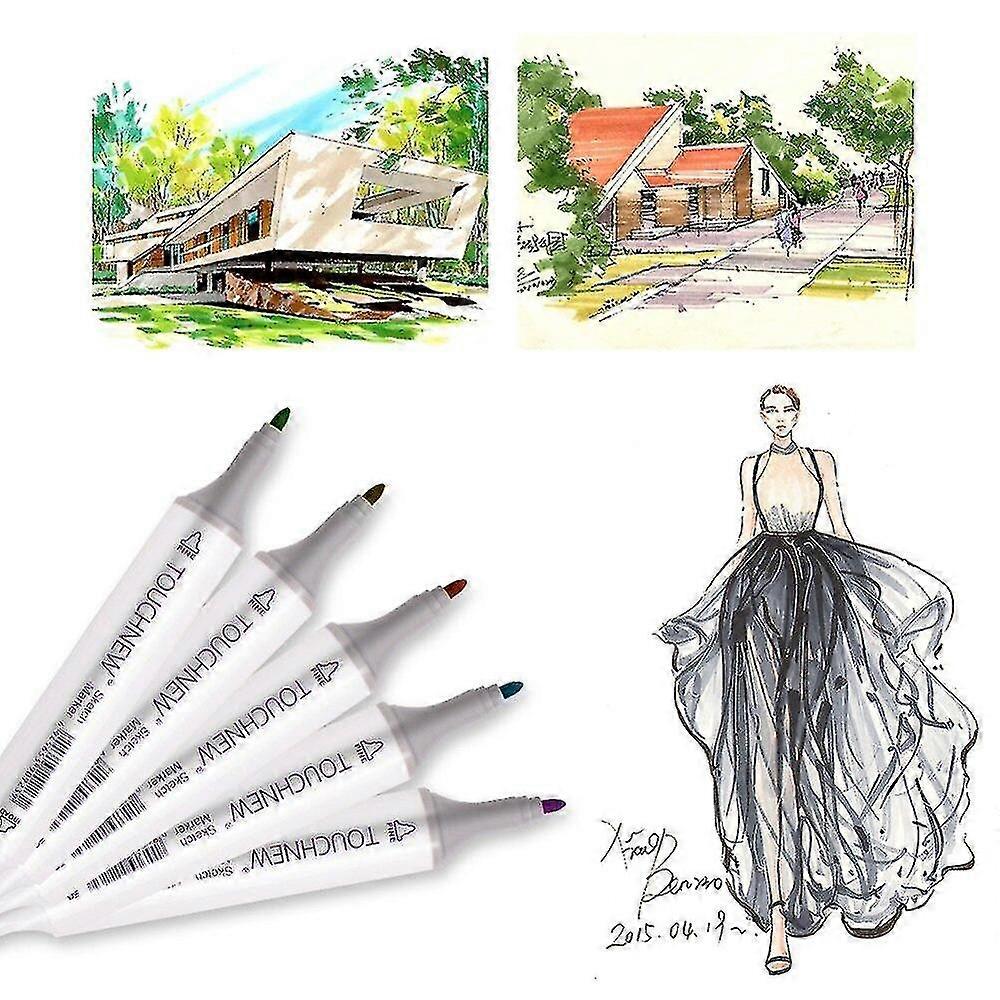 80 Color Set Of Alcohol Markers, Poster Design Markers, Double Tip Art Supplies, For Drawing, Sketching And Coloring