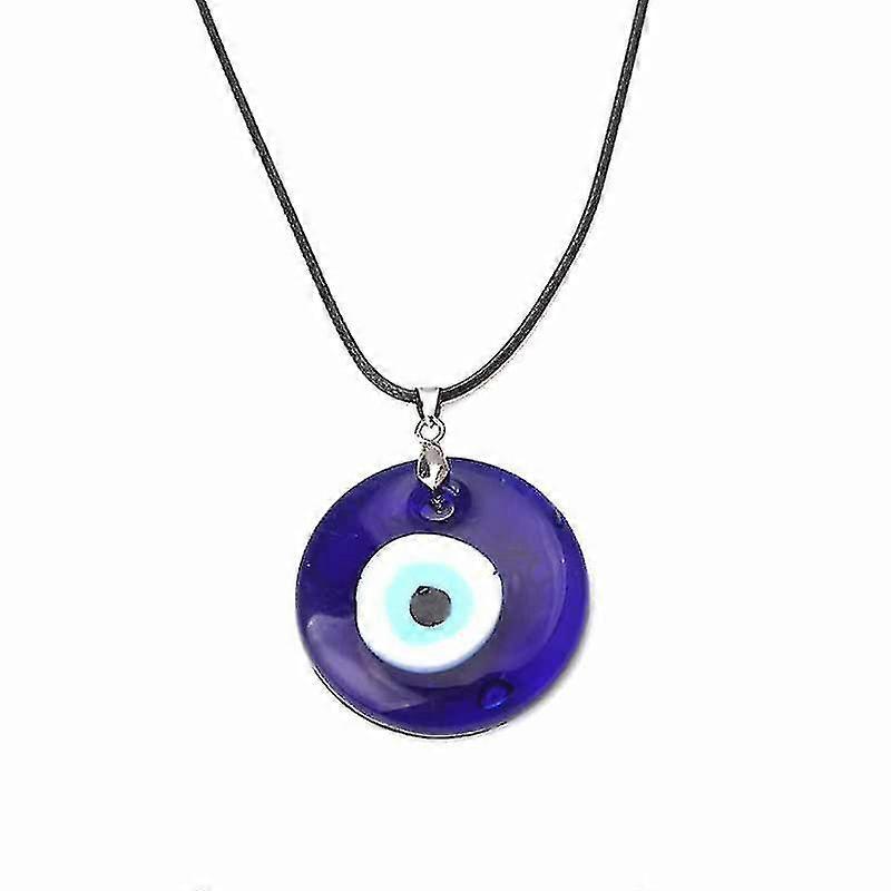 Blue Devil'S Eye Glass Necklace Glass Pendant