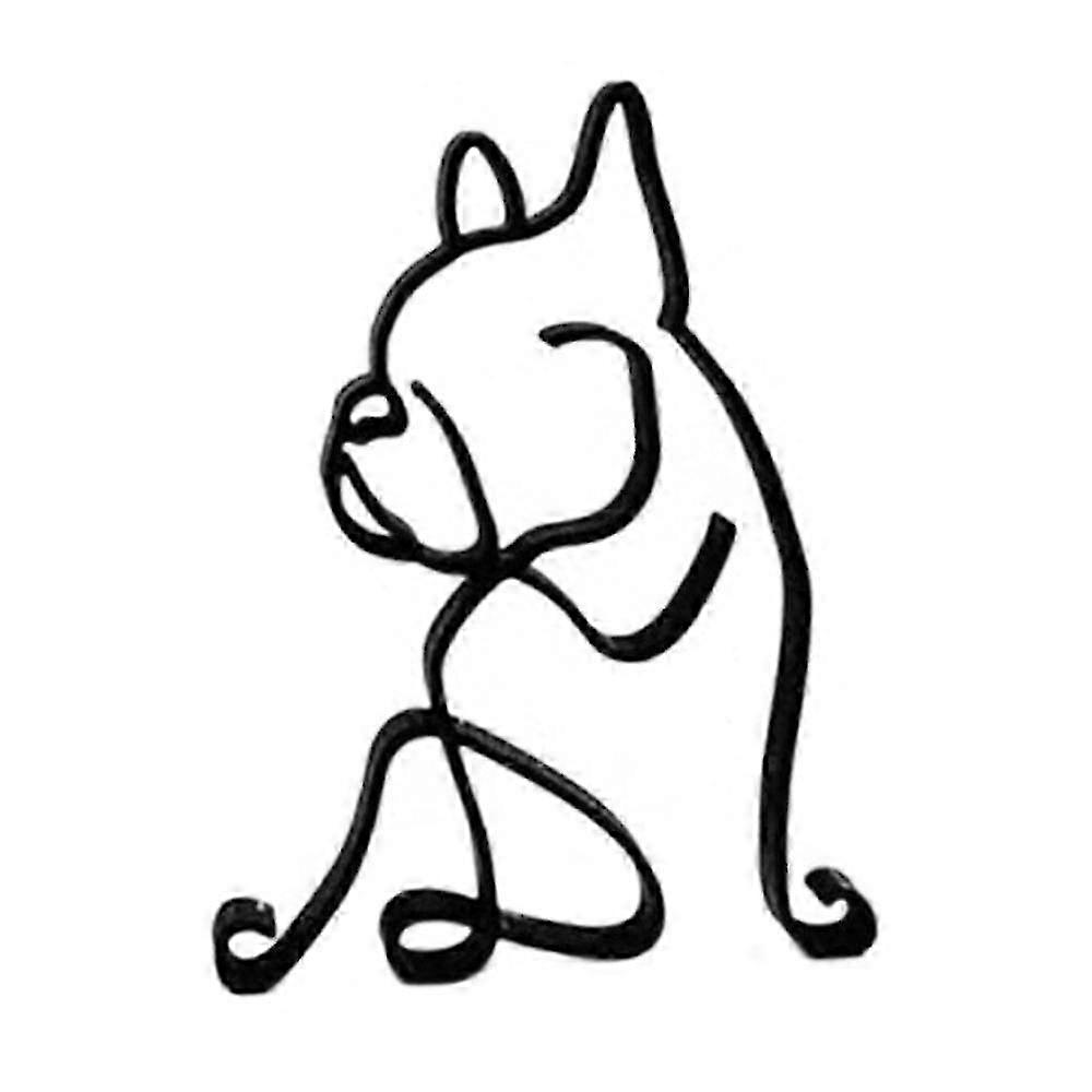 Modern Minimalist Metal Dog Sculpture Home Room Decor Statue Art Ornaments