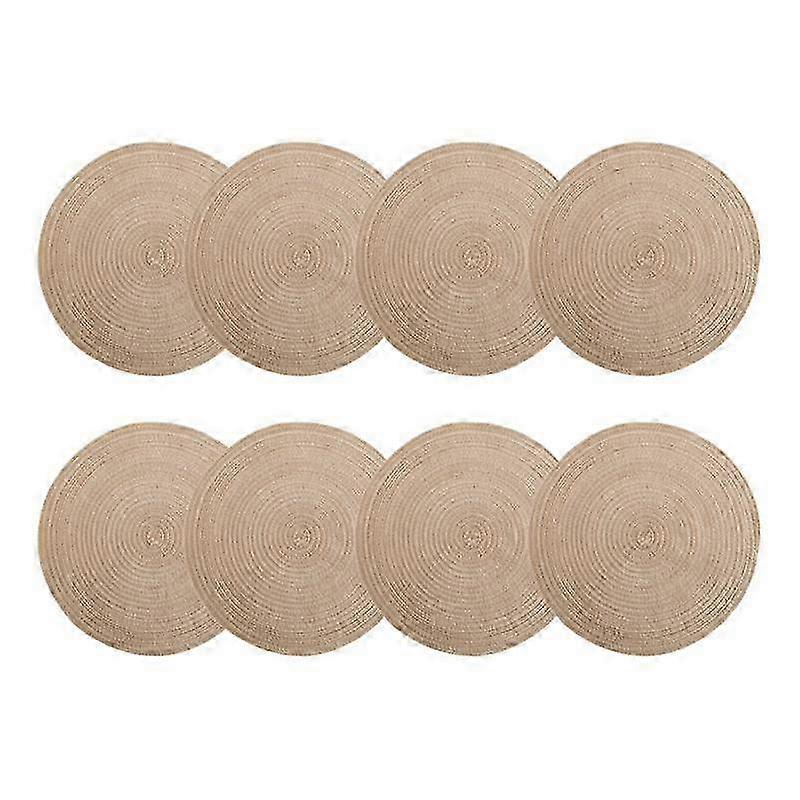8 STÜCKE Runde gewebte Tischsets, hitzebeständig