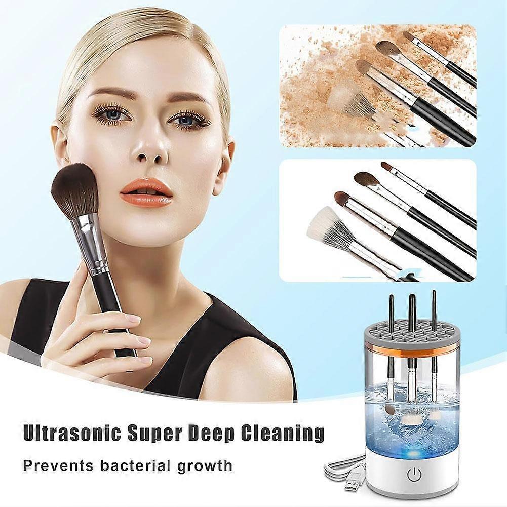 Efficient Cosmetic Cleaning Brush Waterproof Automatic Makeup Brush Cleaner