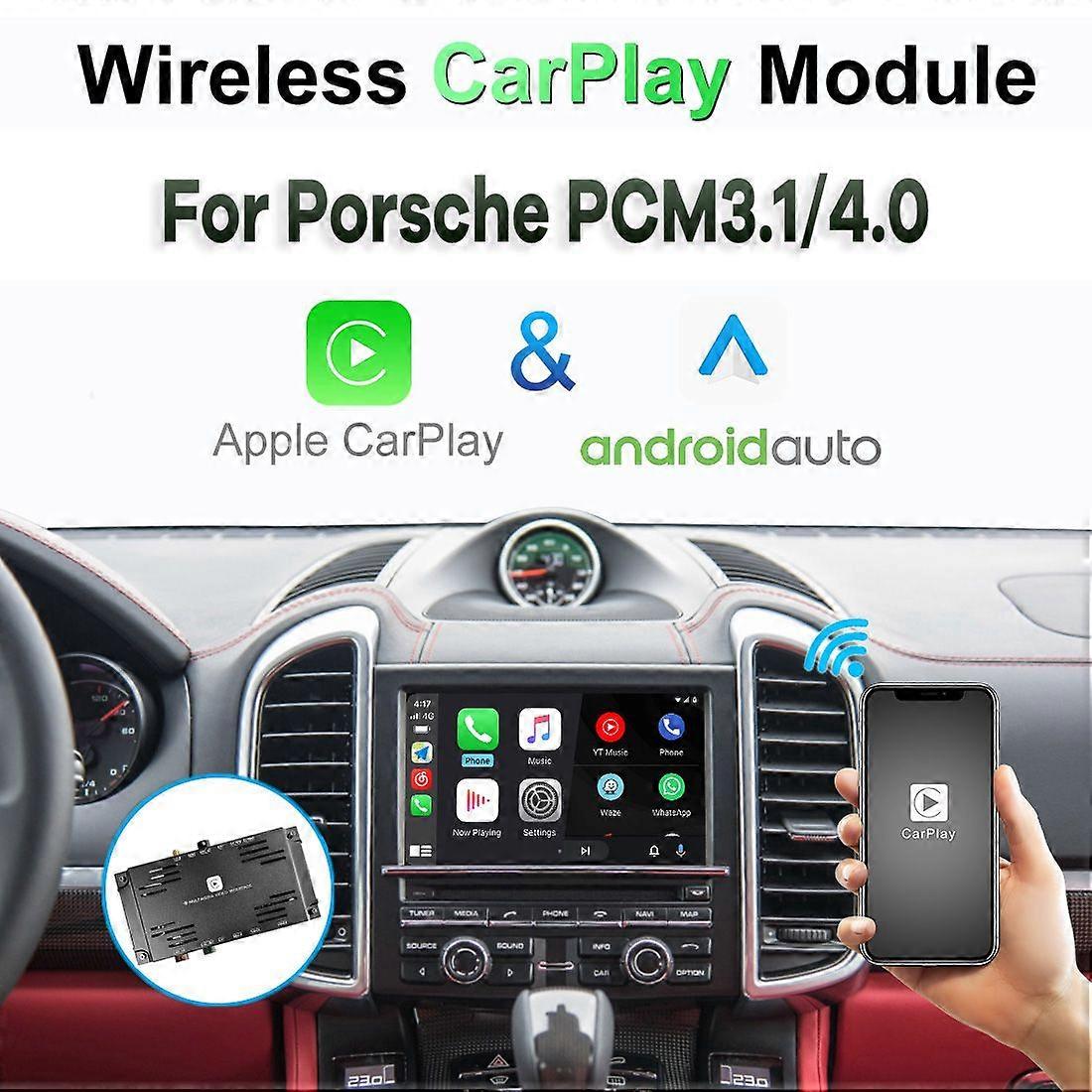 Wireless CarPlay Android Auto for Porsche 911 Boxster Cayman Macan Cayenne Panamera PCM3.1 4.0 2011-2018 Module Box Interface