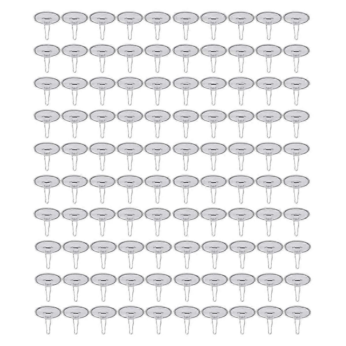 100Pack Ceiling Hooks Adhesive Removable Wall Hanger, 2cm Disc Sticky Ceiling Hooks for Festival We