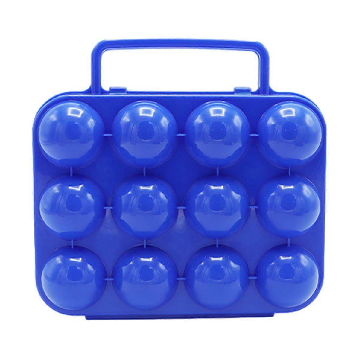 Egg Holder Portable Camping Carrier For 12 Eggs Case Box With Carrying Handle Egg Storage Box Container Eggs Tray Bins Egg Organizer Egg Container Wit