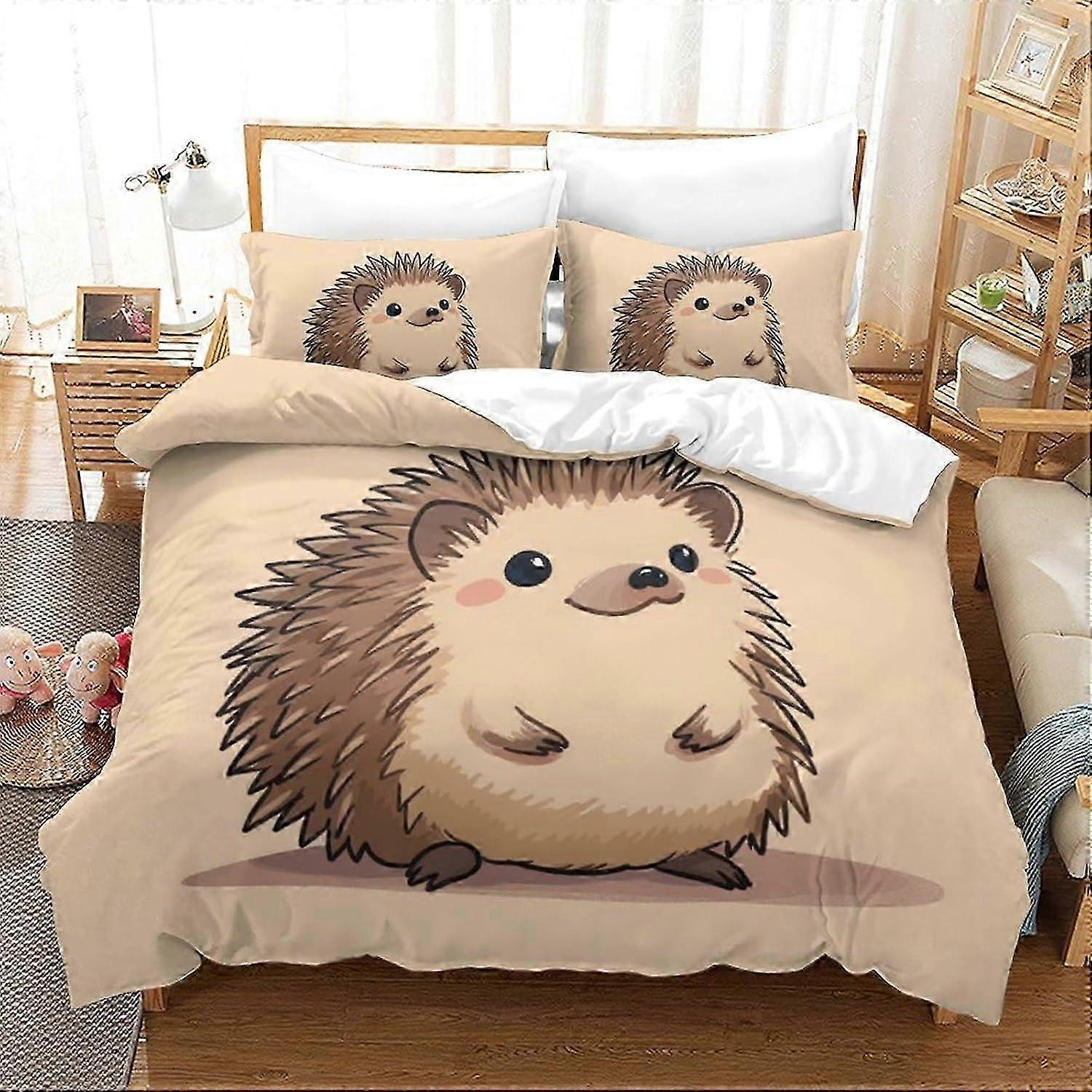 J2937 Lençóis Colorido Pena Capa de Edredão Conjunto 3 PCS Hotel Qualidade Colcha Conjunto de Cama Capas de Cama com Fronhas com Fecho de Zíper Hypoalle