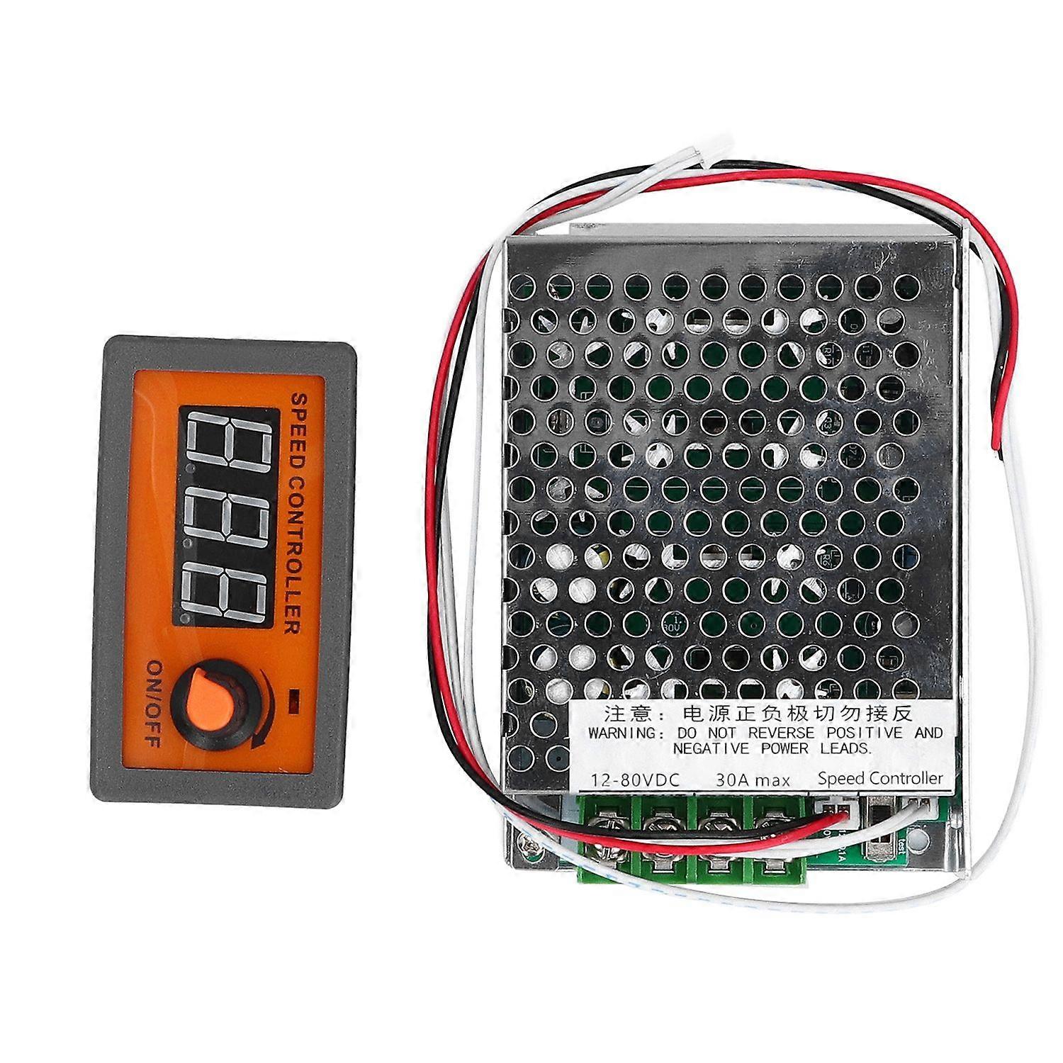 DC Motor Speed Controller PWM Digital Display Multipurpose Motor Speed Switch for Light Brush Fan 12