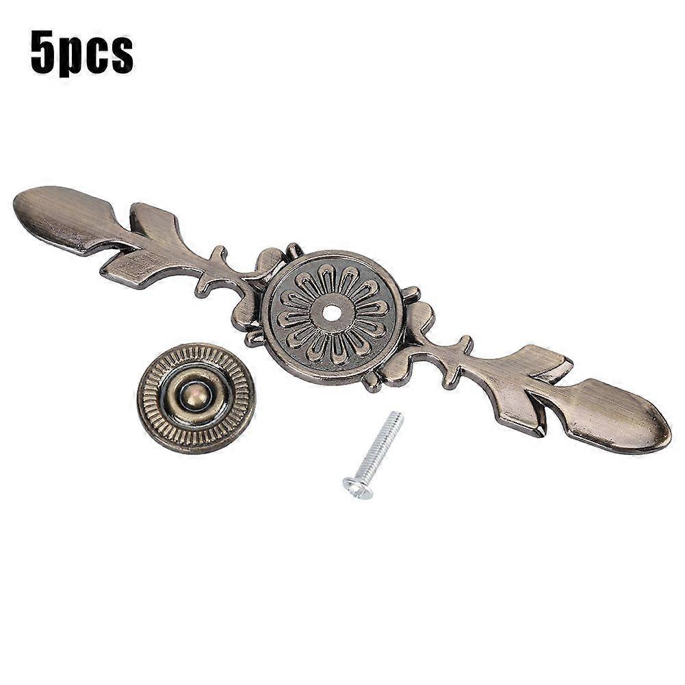 5PCS Vintage Door Handles Antique Knobs Kitchen Cabinets Cupboard Handles