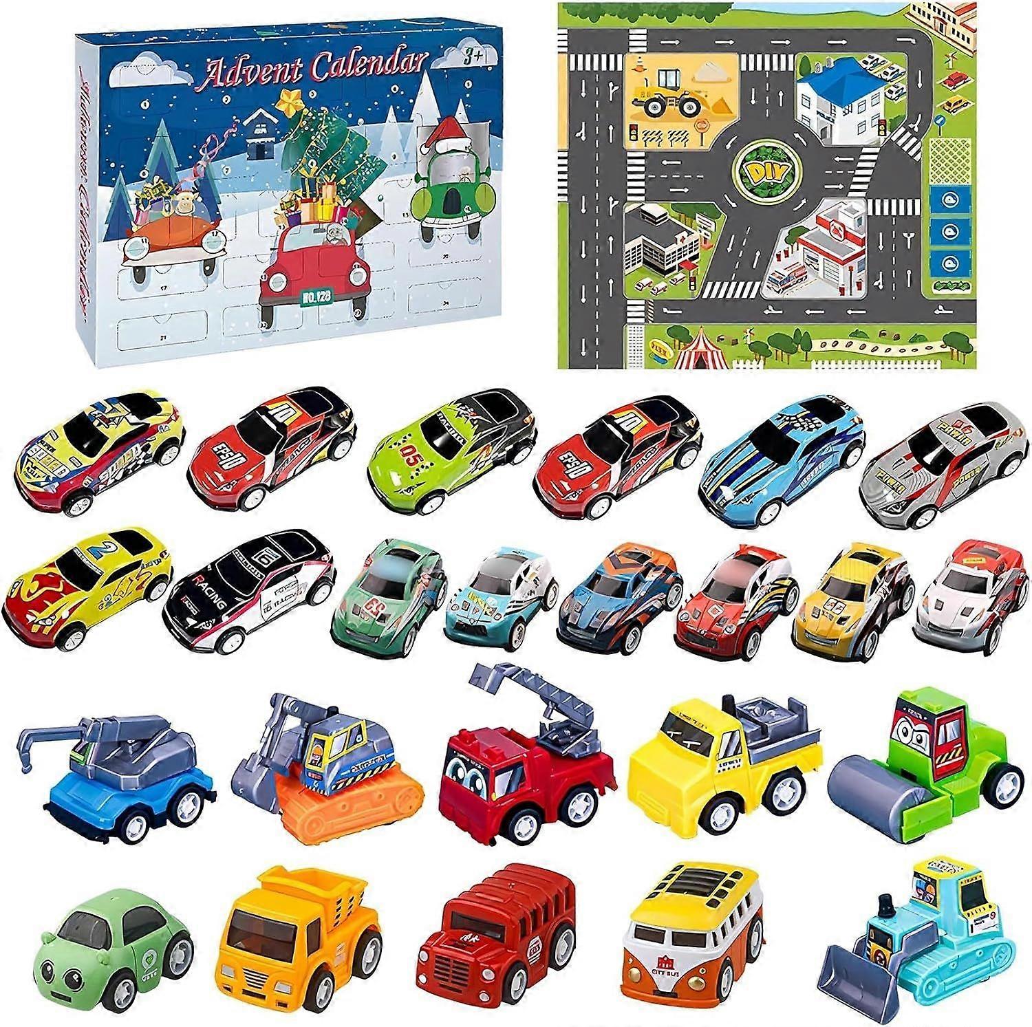 Christmas Advent Calendar 2023, Car Blind Box Set, Car Advent Calendar, Car Advent Calendar 24 Days Surprise, Car Advent Calendar Christmas Gift