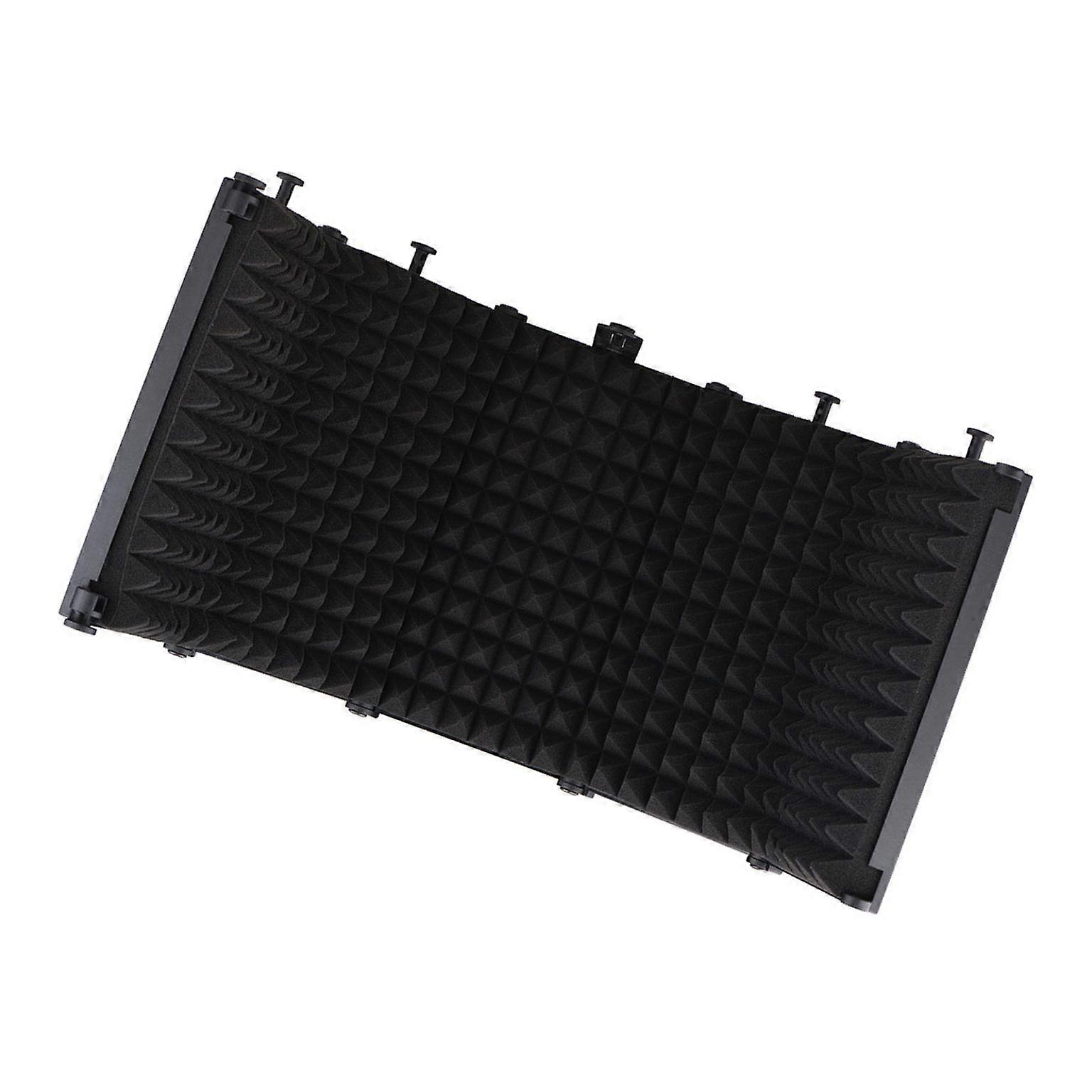Foldable Microphone Isolation Shield with Stand - Studio Soundproofing for Clear Recording