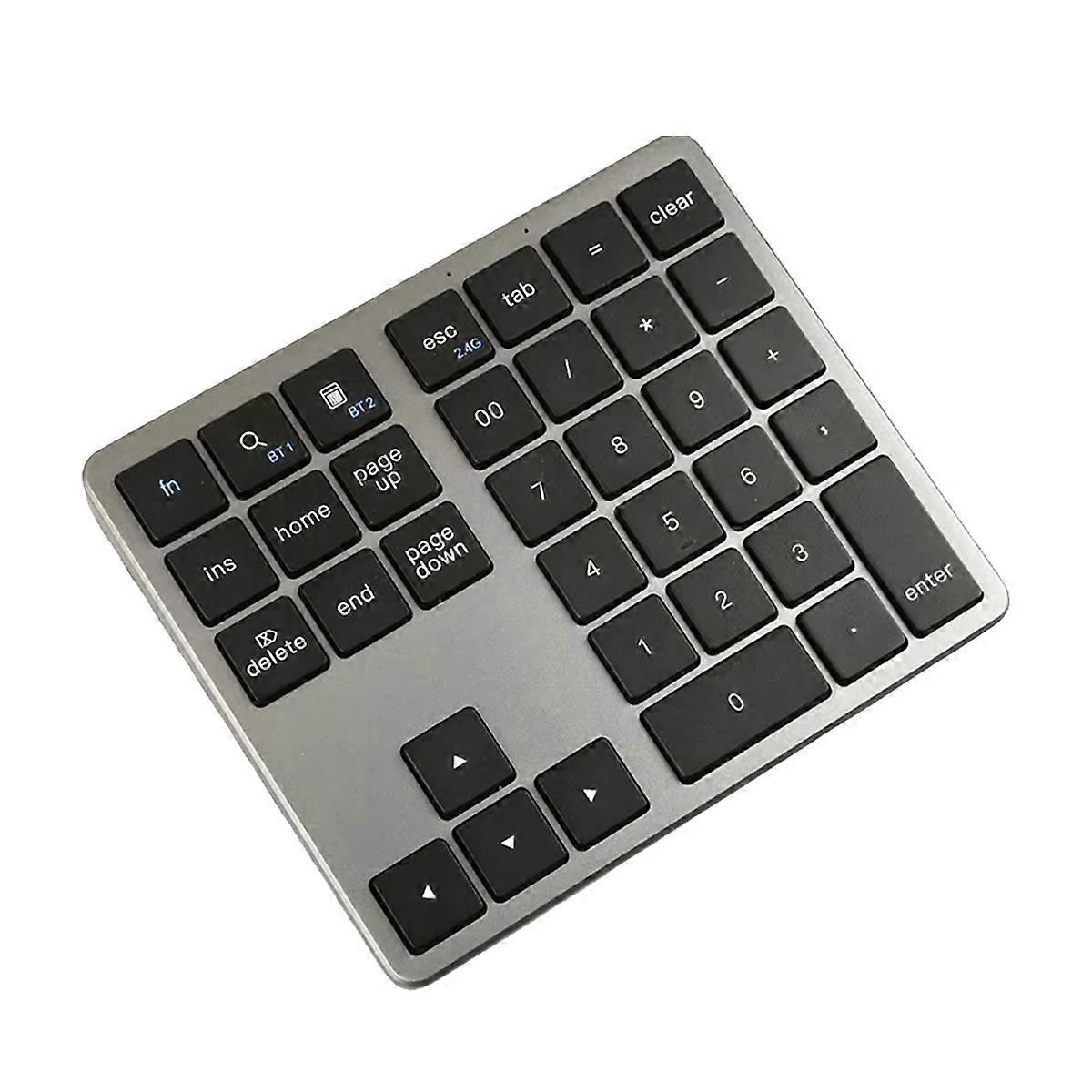 2.4G Wireless Bluetooth Number Pad 35 Keys Remote Connection Numpad Numeric Keypad for Laptop Windo