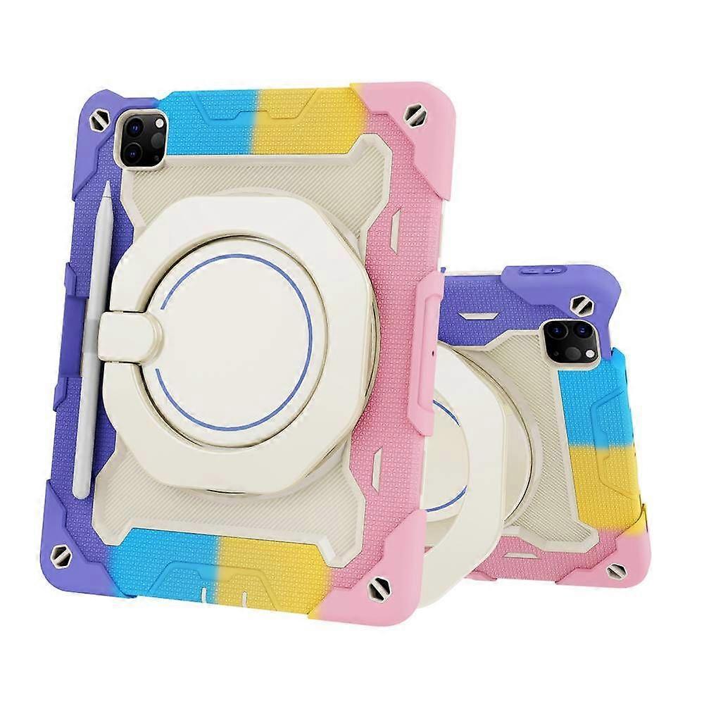 Case for iPad Pro 11 (2024) Case - 3-in-1 Heavy Duty Shockproof Protective Cover with Rotundity Bracket and Shoulder Strap, 11.0" Tablet Case