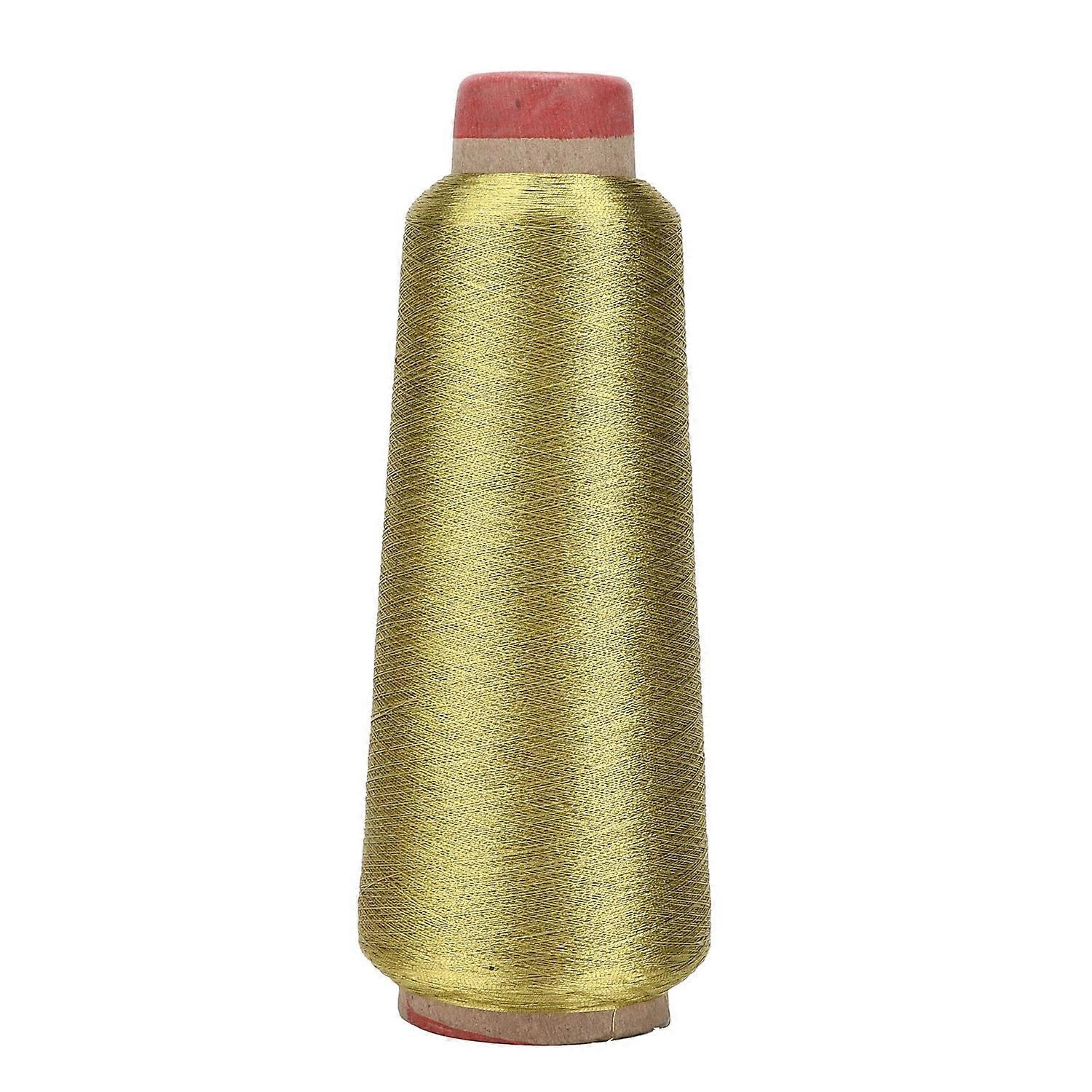 Sewing Thread HardWearing Household Polyester Yarns for DIY Embroidery Machine Project(Gold )
