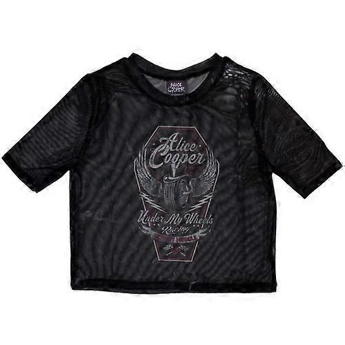 Alice Cooper Womens/Ladies Under My Wheels Mesh Crop Top