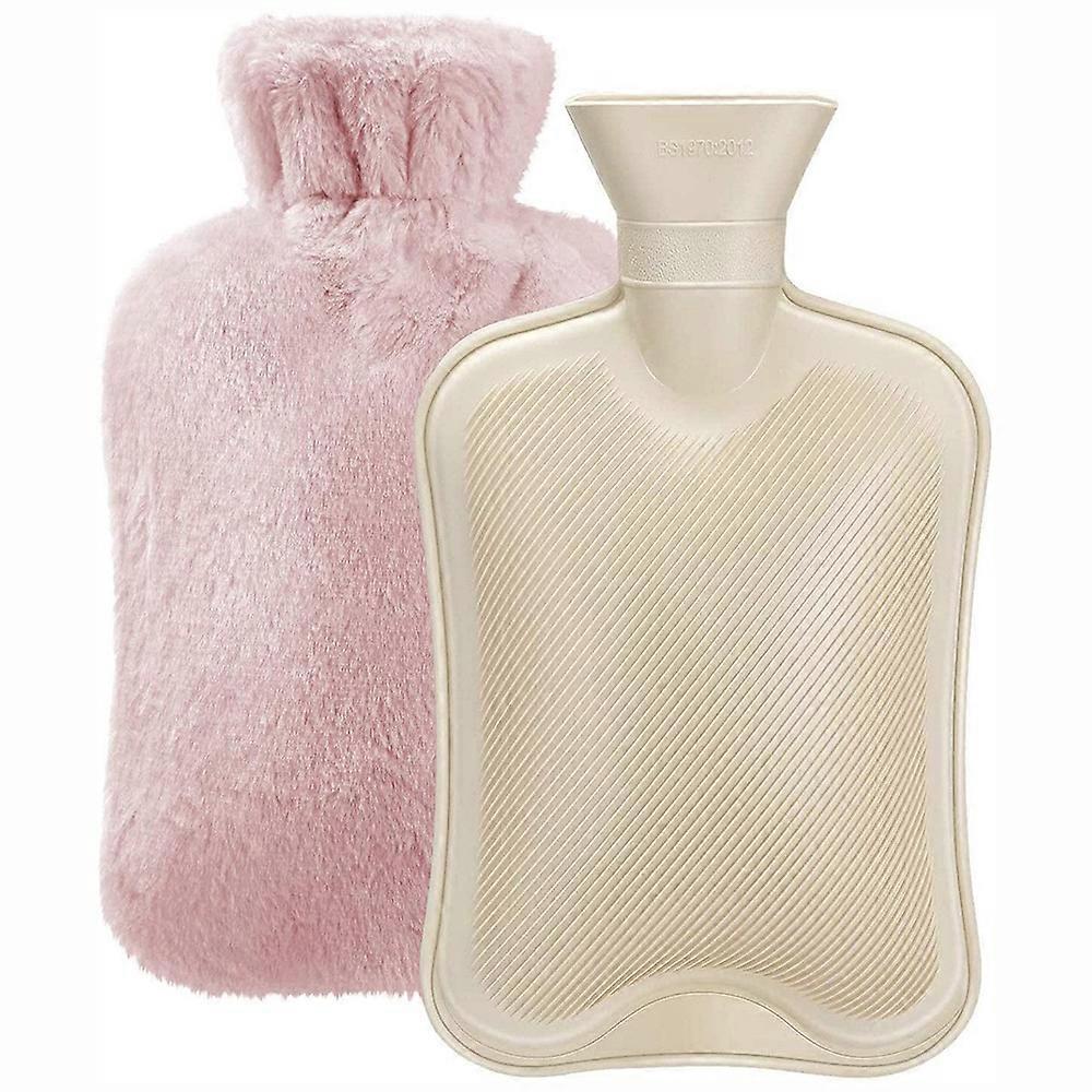 Soft fluffy hot water bottle, comfortable, safe and warm