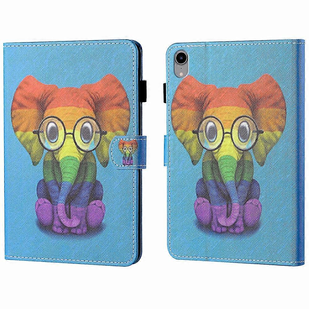 Étui en cuir intelligent avec coutures colorées pour iPad 2025/2022 (10e génération 10.9 2022)