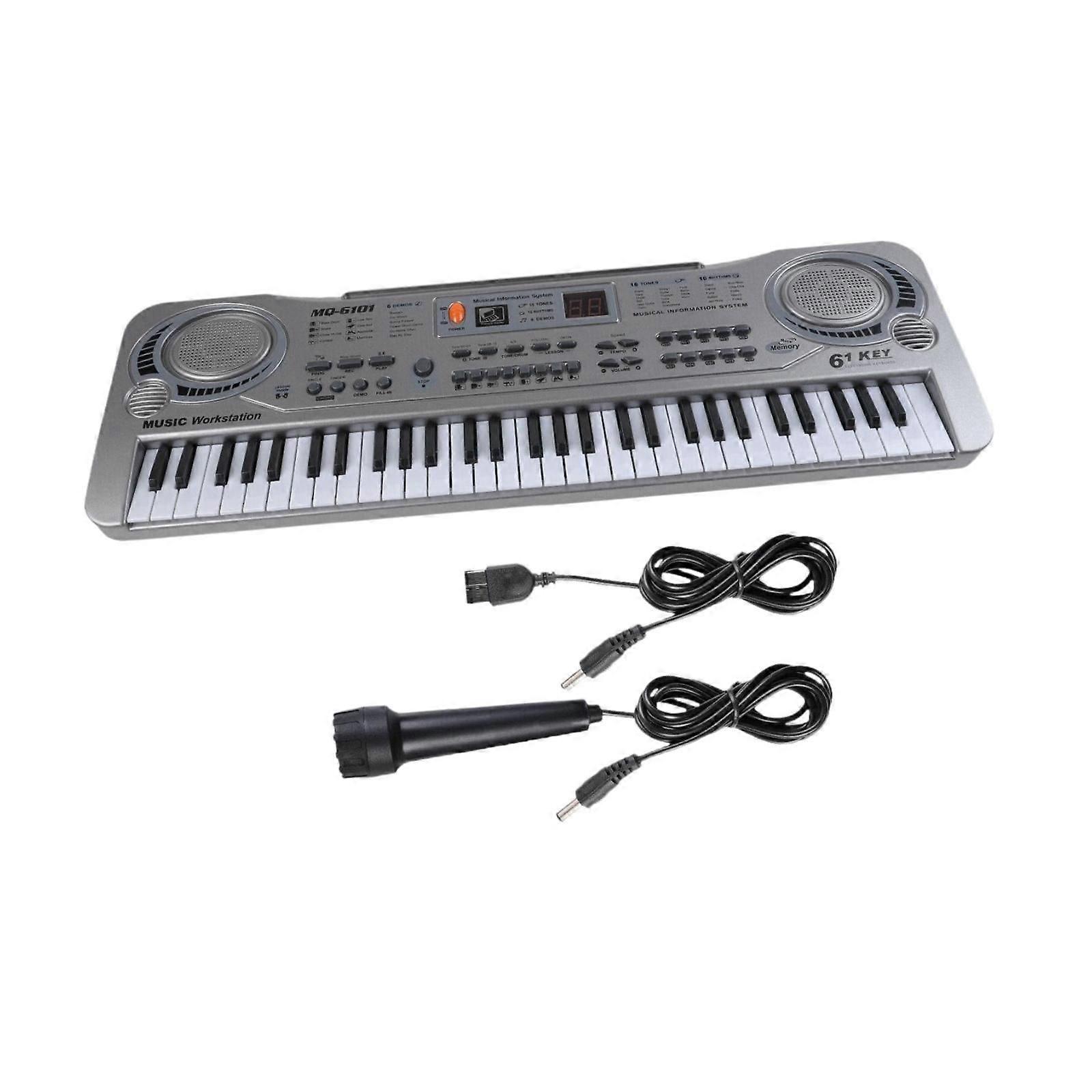 Bærbart elektronisk piano med 61 tangenter for bursdagsfester for gutter og jenter