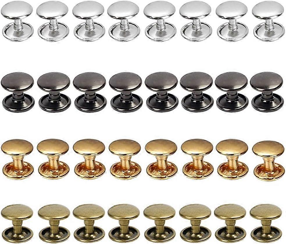 Leather rivet kit, double cap screws, heavy duty, DIY
