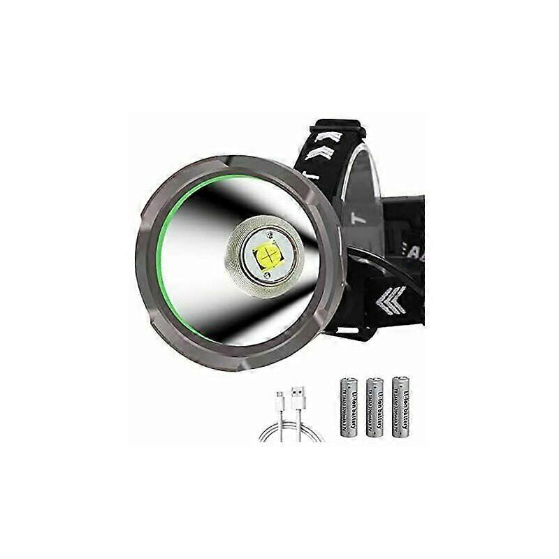 Rechargeable Waterproof Headlamp Adjustable Angle High Lumens