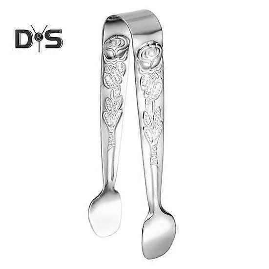 Stainless Steel Ice Cube Clip Rustproof Vibrant Color Comfortable Grip Round Head Sugar Food BBQ Pastry Tongs Kitchen Tool