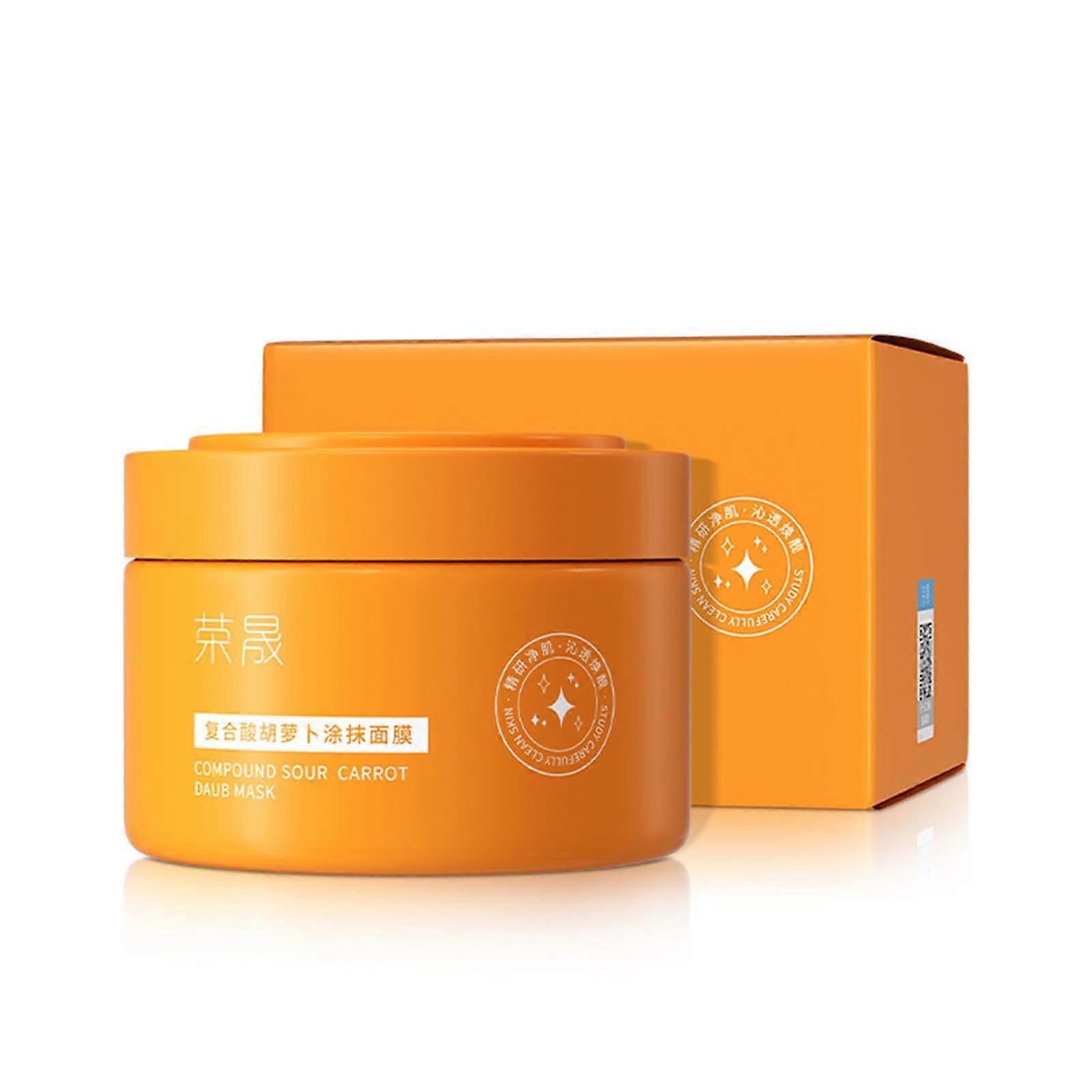 Carrot Foam Smear Mask Cleansing Shrink Pores Moisturizing Hydrating Jelly Film HarmonyHub264