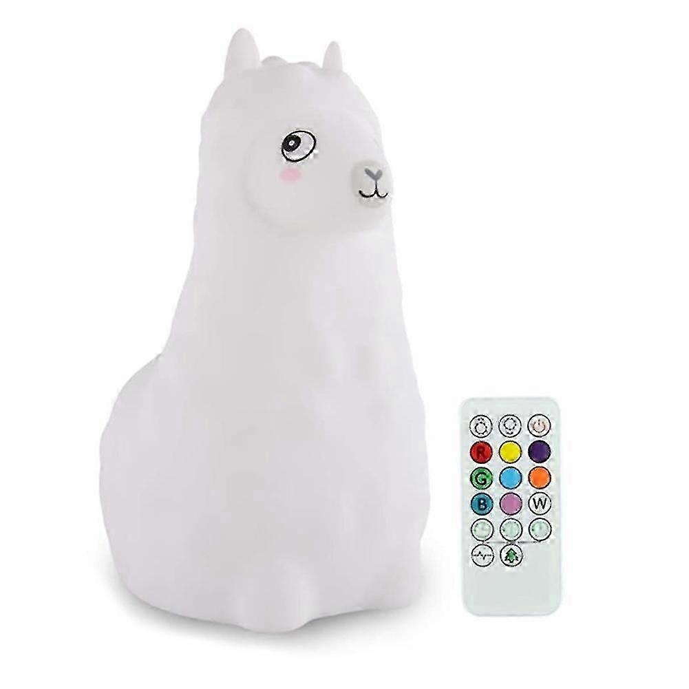 Owl Alpaca Koala Remote Control Pat Color Changing LED Night Light Bedside Lamp