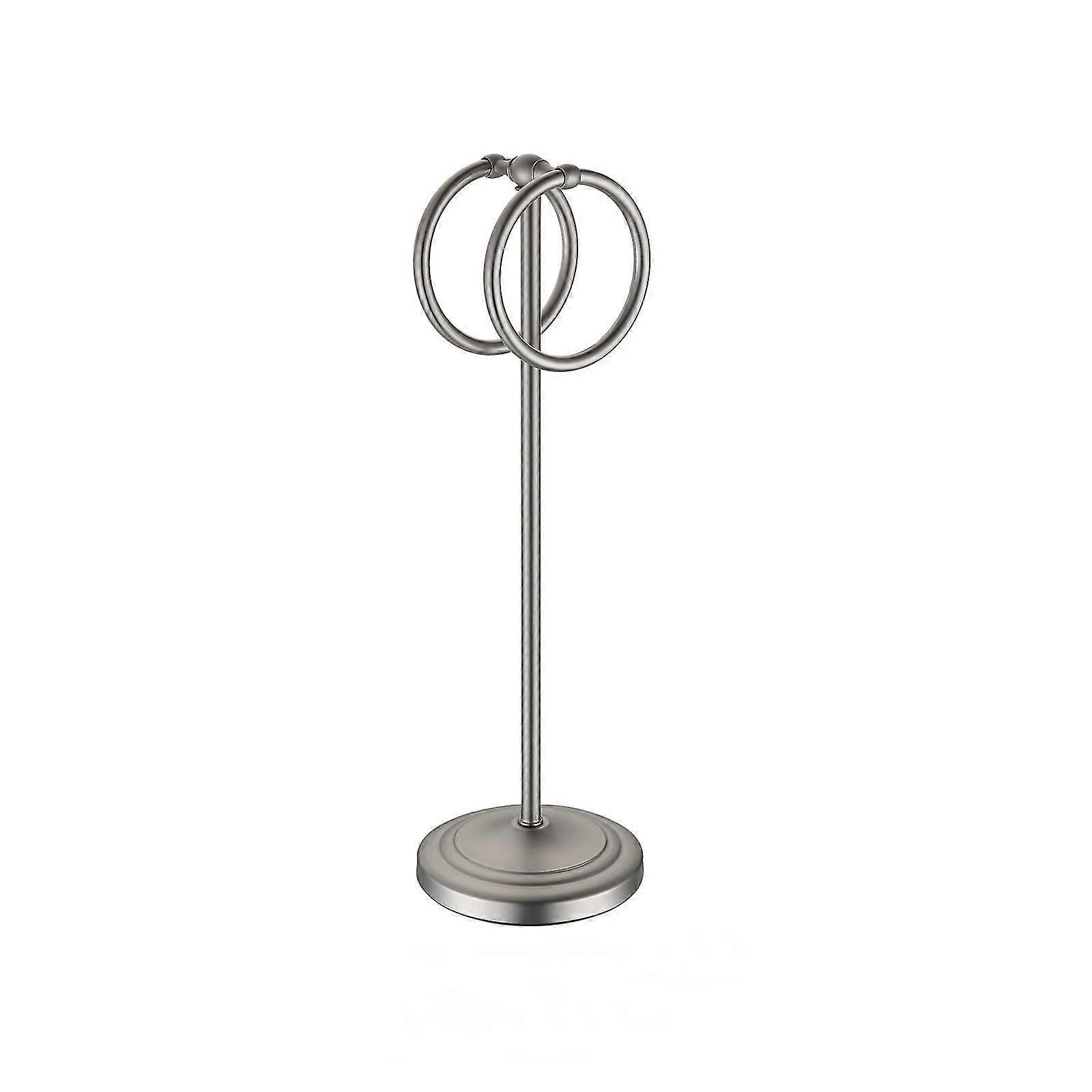 304 Ruostumaton teräs Lattiapintainen pyyheteline, siirrettävä ilman rei'itystä (kromattu)