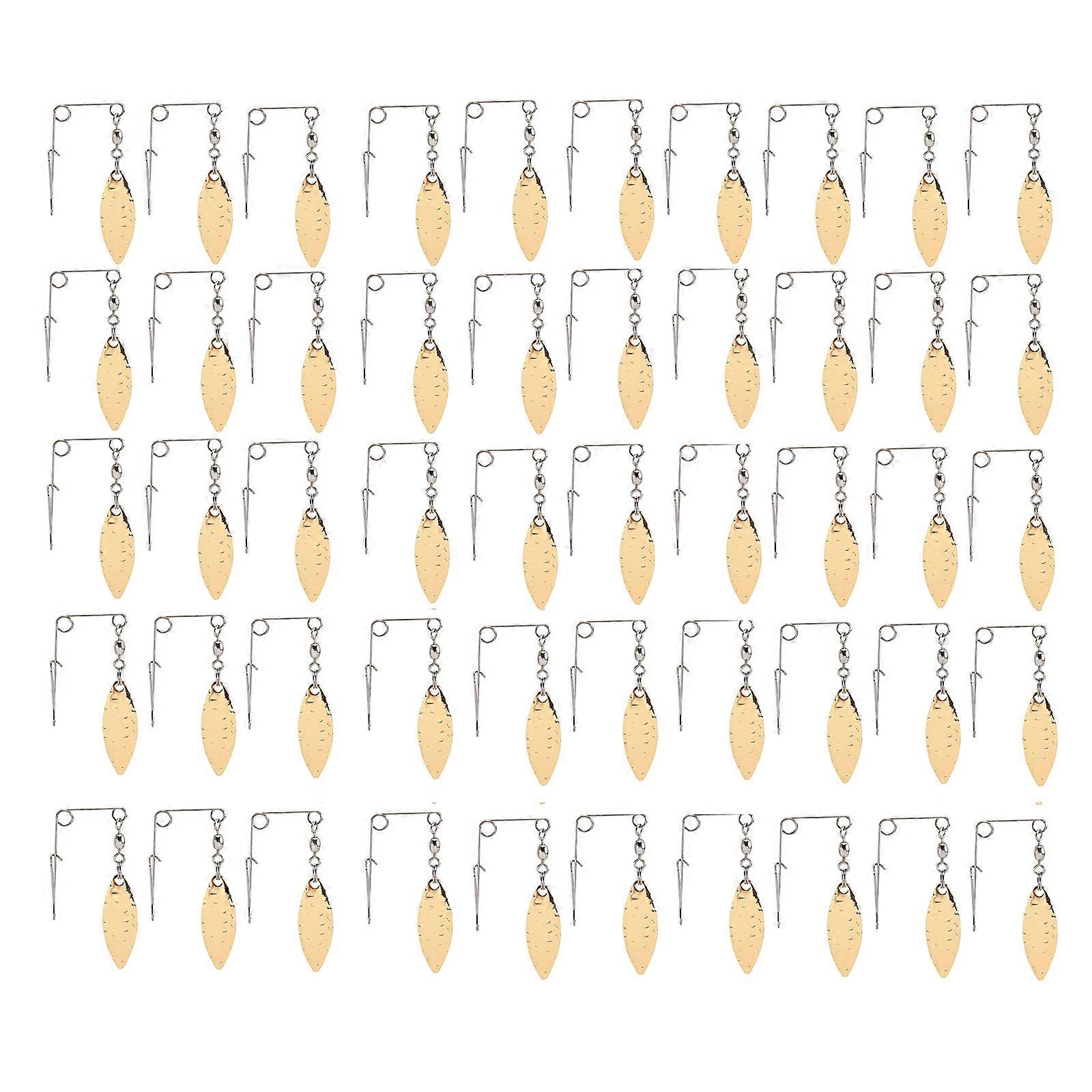 50Pcs Angeln Spinnerbait Glatte Löffel Metall Spinner Angelköder Köder Löffel Angelköder Zubehör Langlebig