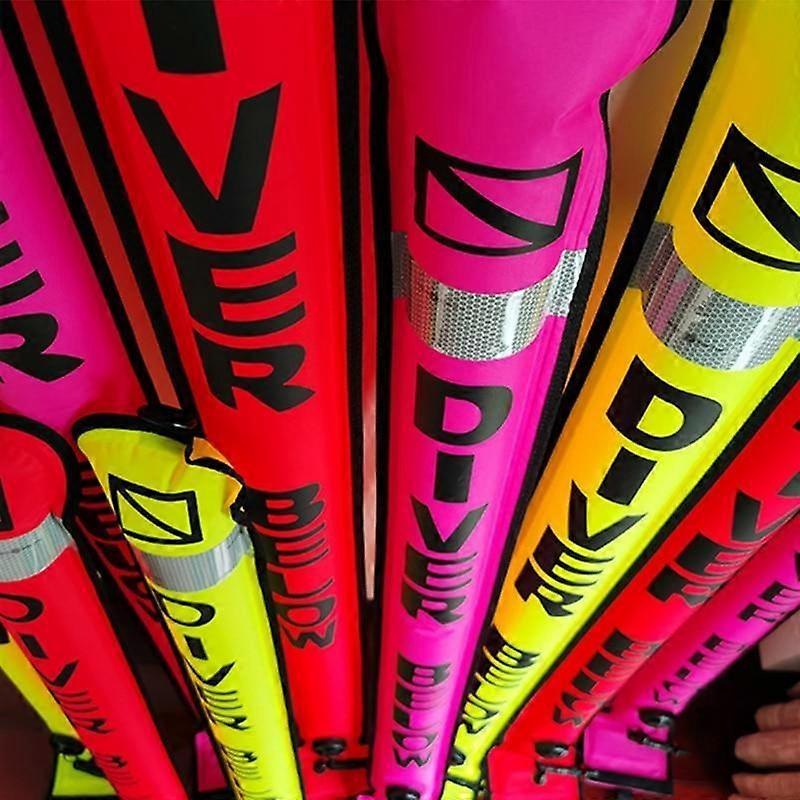1.2m 1.5m 1.8m Buoy Colorful Visibility Safety Inflatable Scuba Diving SMB Surface Signal Marker Buoy Accessory