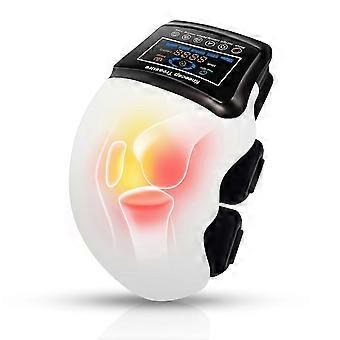 Knee Massager, Multifunctional Cordless Knee Massager, Heated Vibrating Pain Relief Knee Massager, Touch Screen Knee Massager with Airbag and Recharge