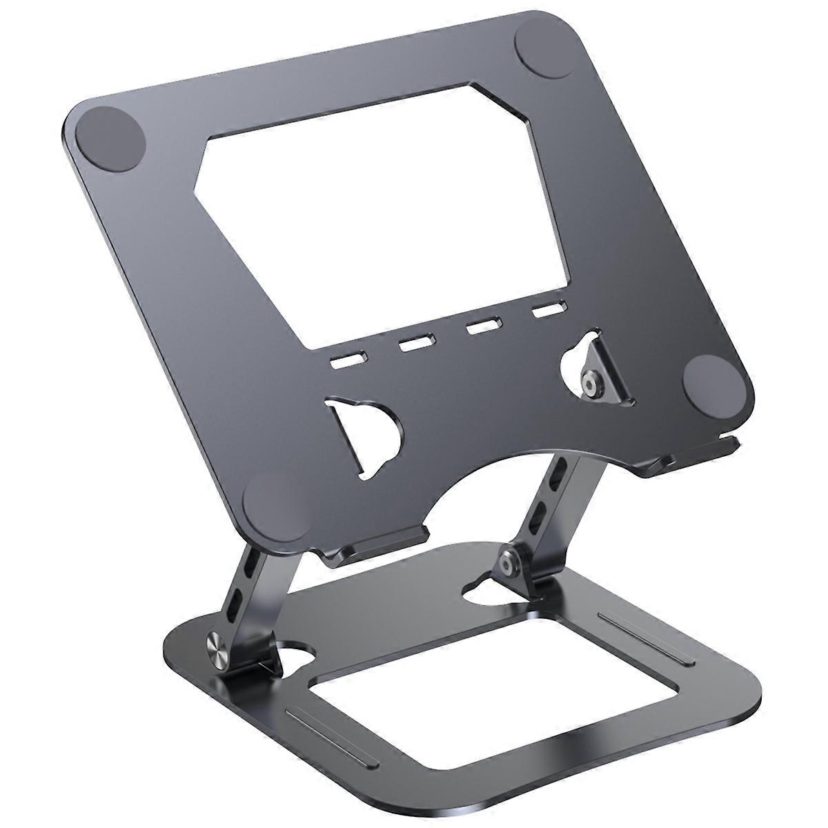 T64 Adjustable Notebook Heat Dissipation Stand Metal Desktop Foldable Laptop Bracket - Grey