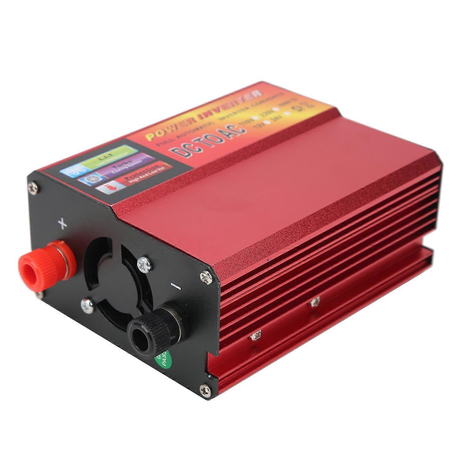 500W Portable Smart Power Inverter Modified Sine Wave MultiProtection DC12V to AC110V with USB Charg