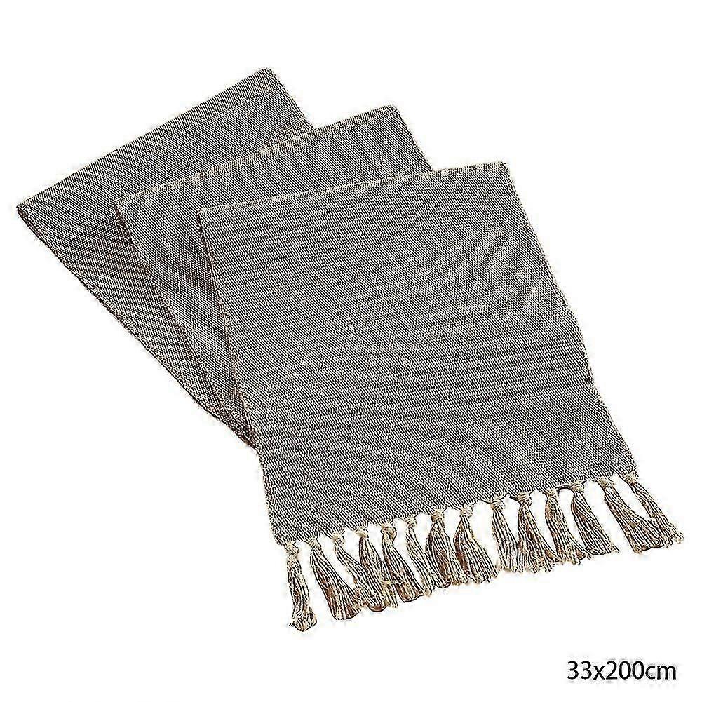 Table Runner With Tassels Retro Unique Style Decor Gathering Holiday
