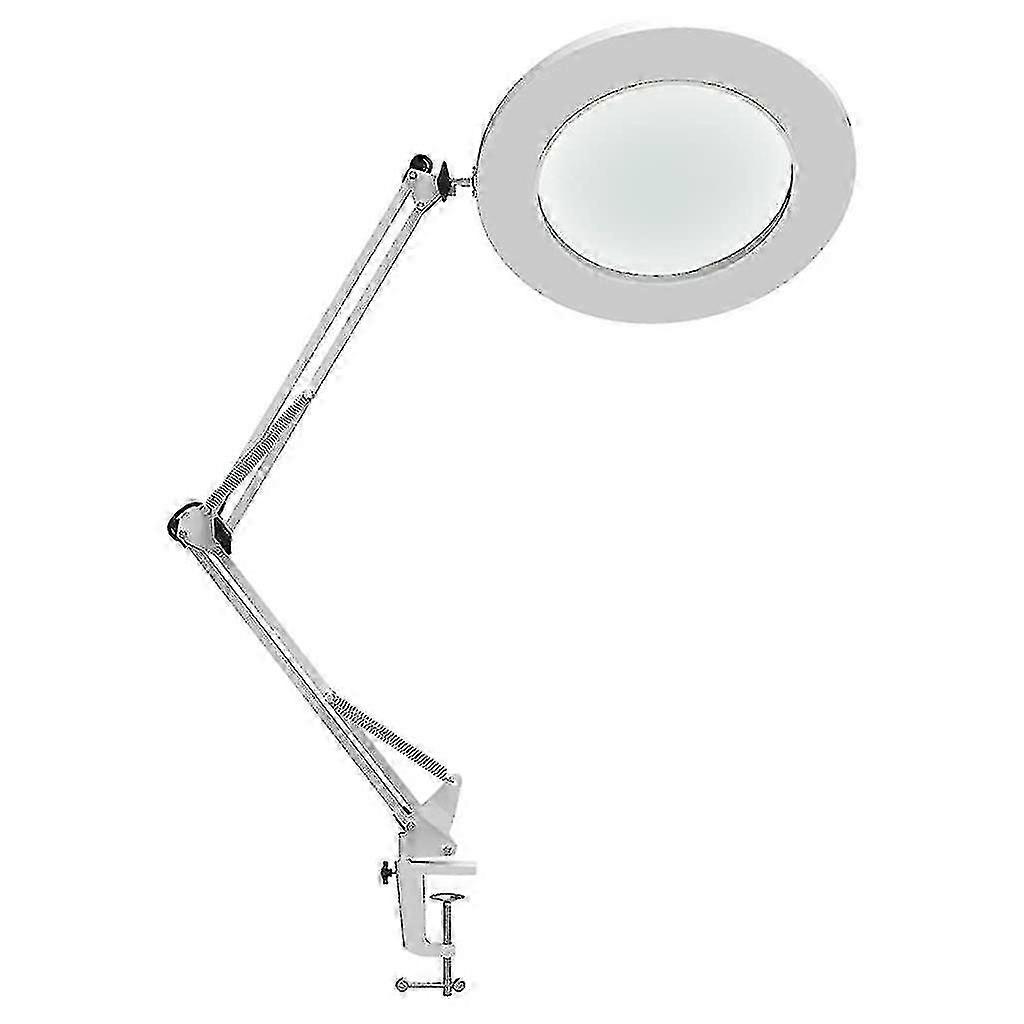 Adjustable Metal Swivel Arm Magnifier Desk Light For Close Work Craft Reading