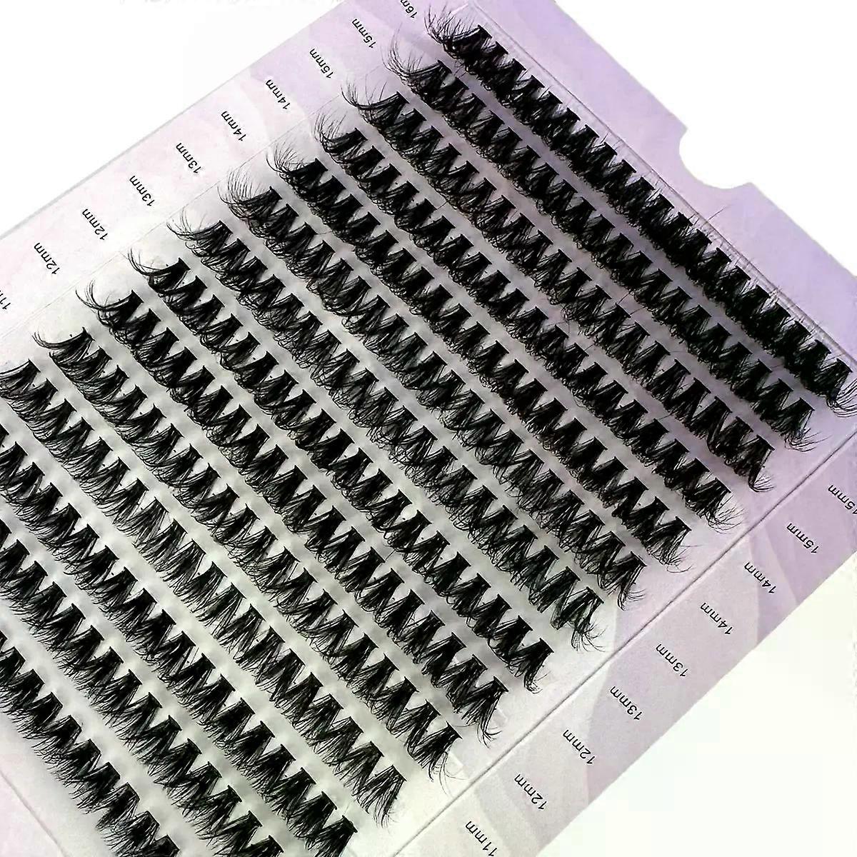 HBZGTLAD 14 Rows 5D Fluffy Cluster Lashes 60D/80D/100D Thick Eyelash D/DD Curl 9-16mm Mix Individual Lashes DIY Lash Extensions