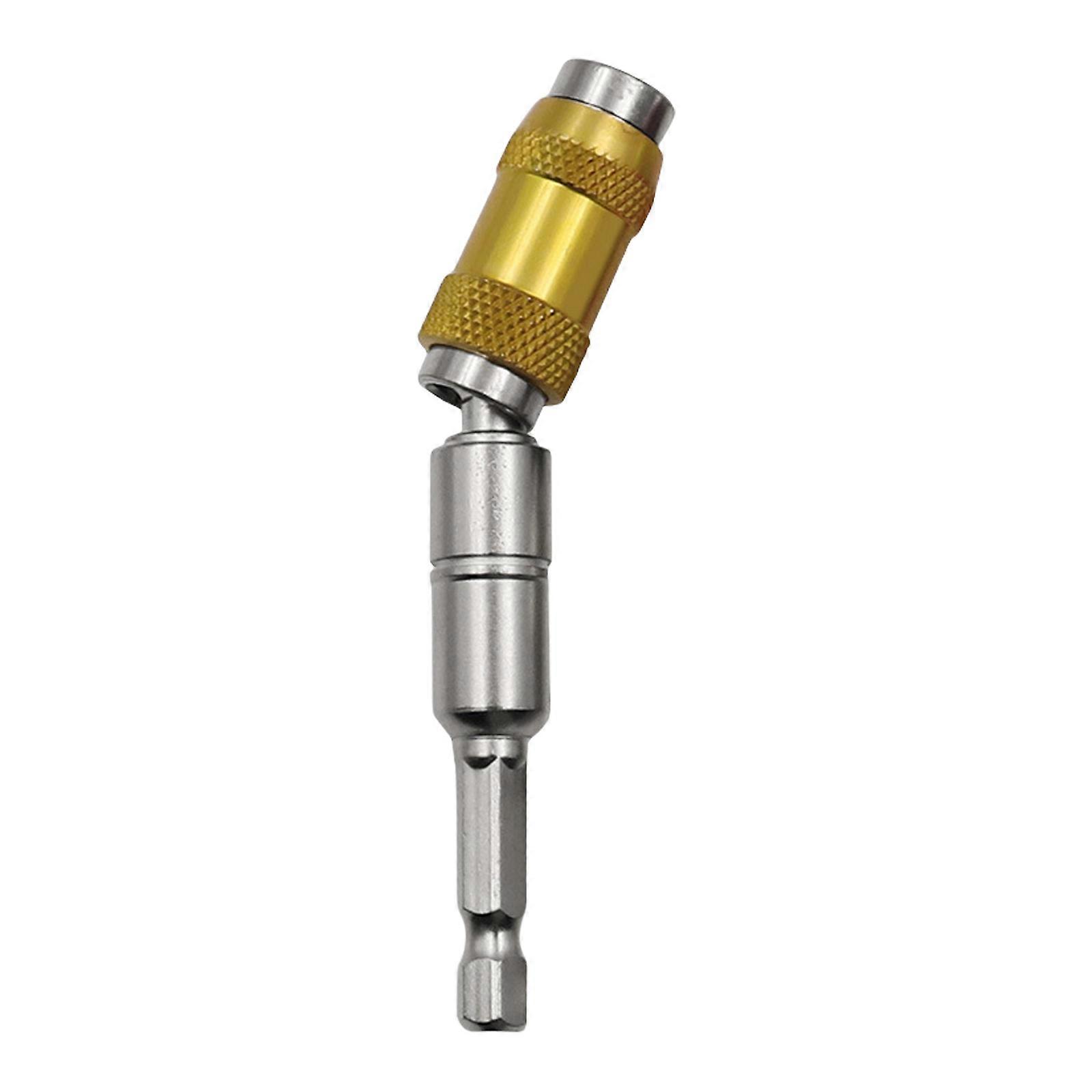 Durability Hex Shank Magnetic Drill Bit Holder Rod with Self Locking Feature for Versatility Power Tool Compatibility silvery yellow
