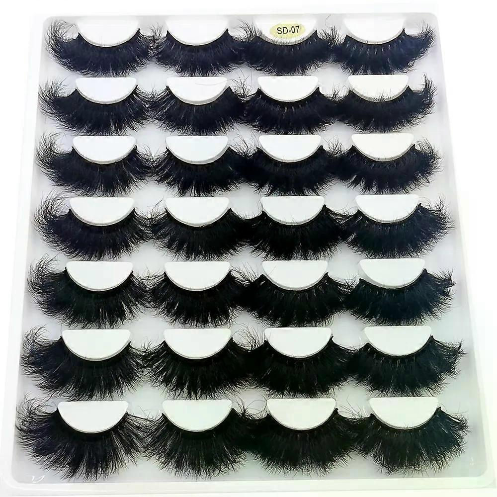 5-14Pairs Fluffy Lashes 10-25mm 3D Mink Lashes Long Thick Natural False Eyelashes Wholesale Lashes Vendors Makeup Mink Eyelashes