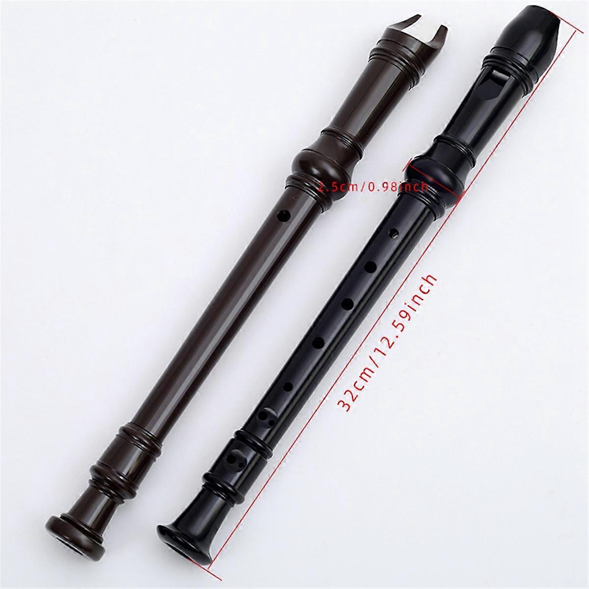 Coffee color ABS recorder treble 8-hole musical instrument flute