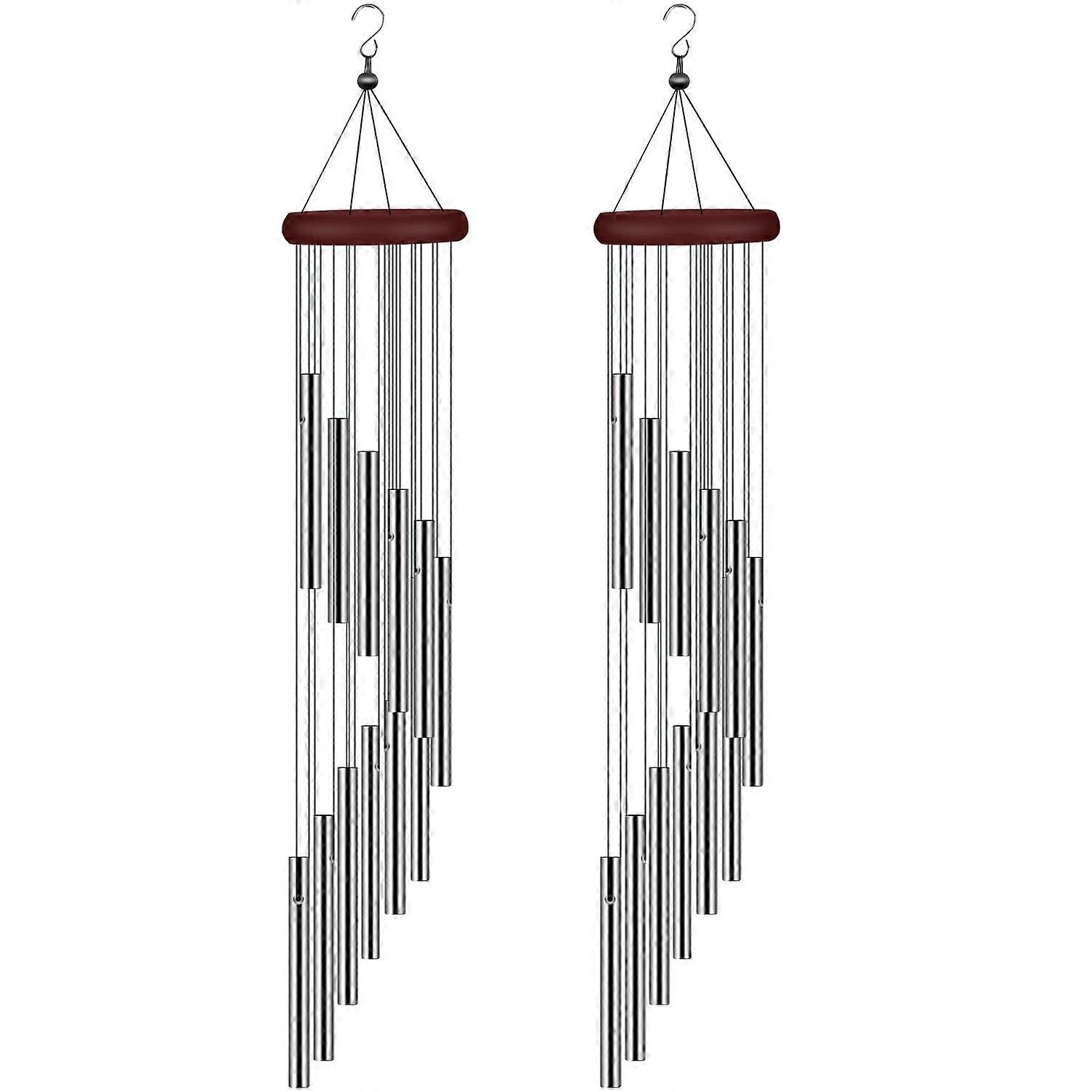 2 Pack Wind Chimes for Sympathy Decoration in Patio and Garden