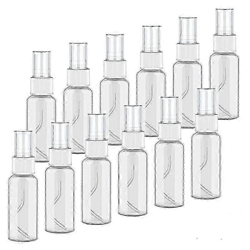 30ml Compact Travel Size Refillable Mist Spray Bottles Set of 30 Clear/Transparent Containers for Cosmetics