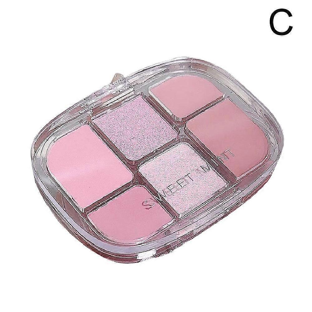 6-Color Eyeshadow Palette Long Lasting Highly Pigmented Easy Blend for All Occasions