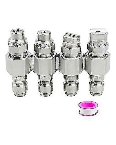 J Rod Tip Pressure Washer Nozzle: 4 GPM 4-Way Tip Holder 1/4" Quick Connect for Soft Wash Systems and Pressure Washers