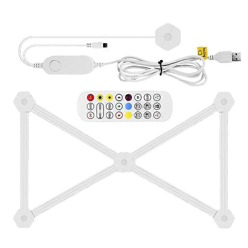 LED WIFI Graffiti Bluetooth Smart Splicing Quantum Light DIY Atmosphere Lighting With Remote Control, US Plug