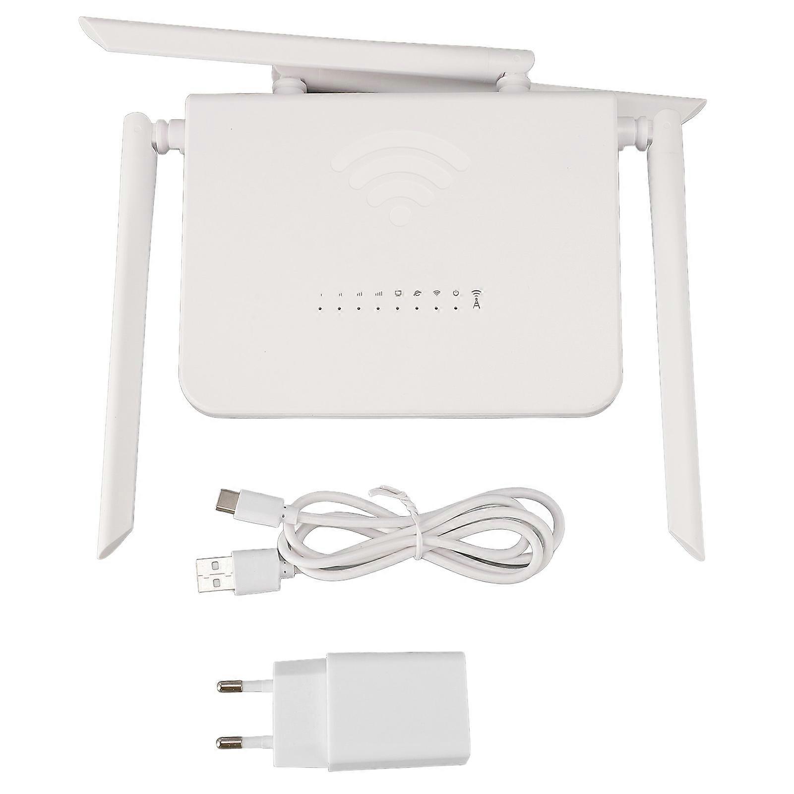 4G LTE Internet 300Mbps USB Type C 32 User Wireless Hotspot Router with 4 Antennae SIM Card Slot for Home and Office