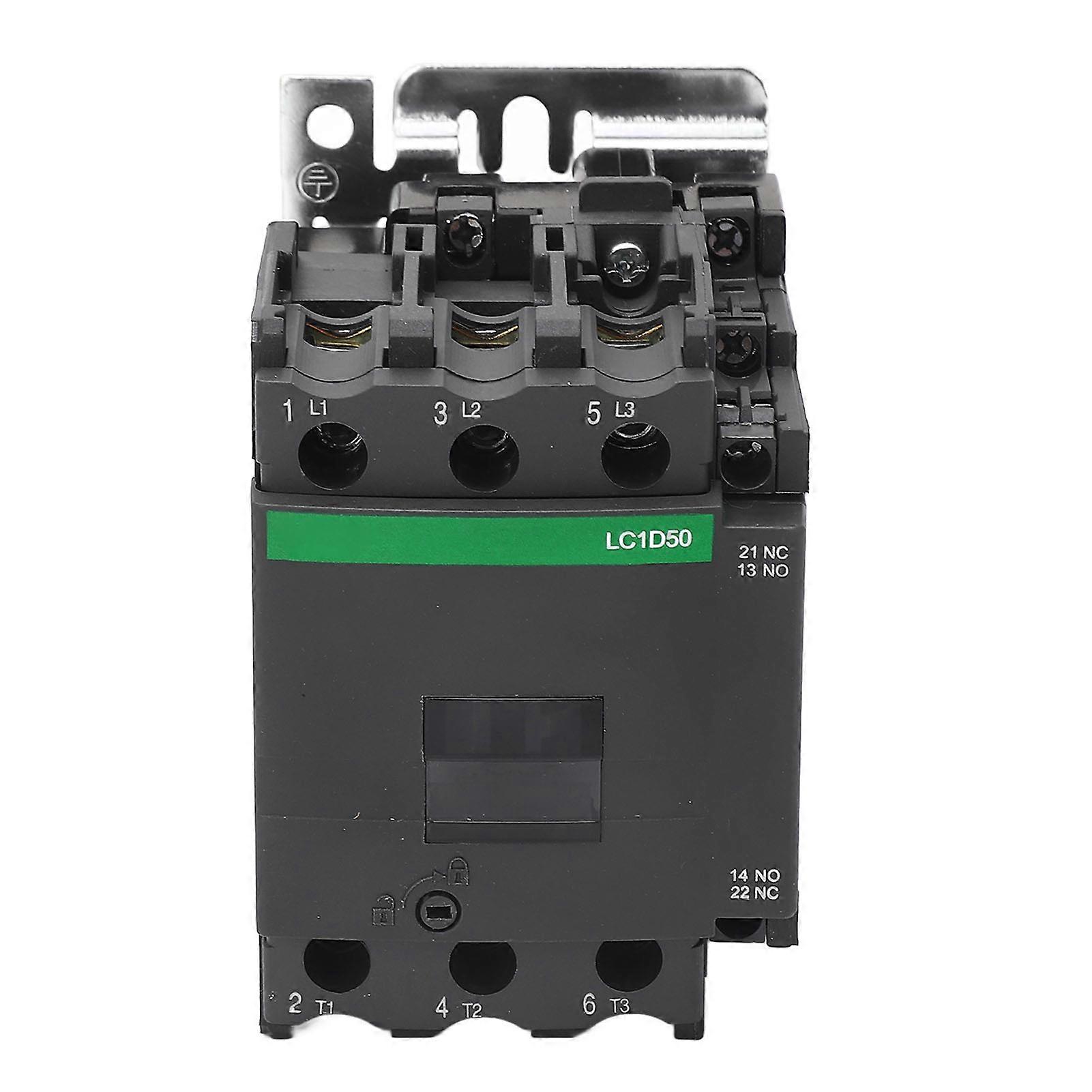 AC Contactor 50A High Voltage 1NO 1NC Silver Alloy Contact Industrial Control Contactor 380V
