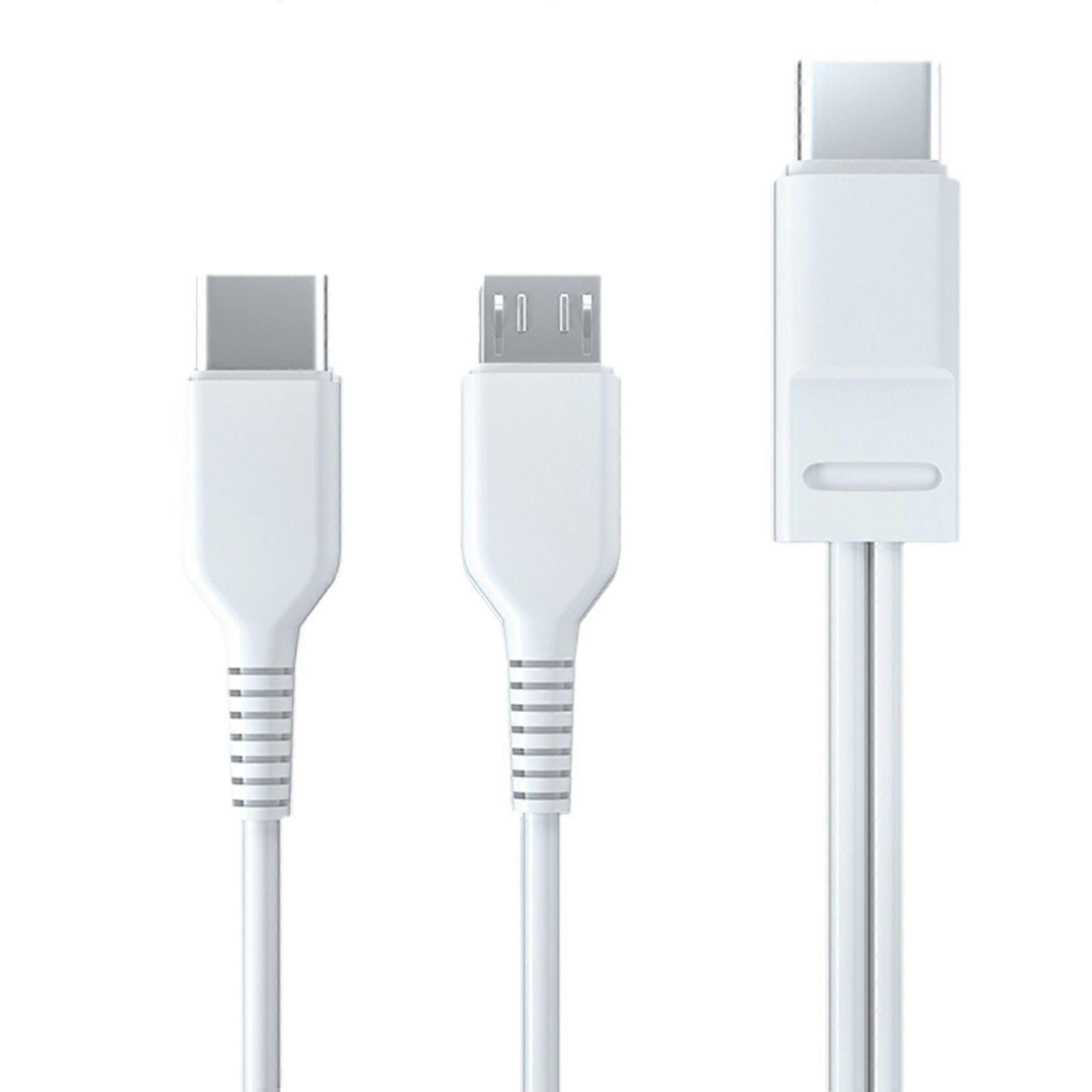 Universal 2 in 1 USB C Cable Micro USB + USB C to USB C Fast Charge Cord