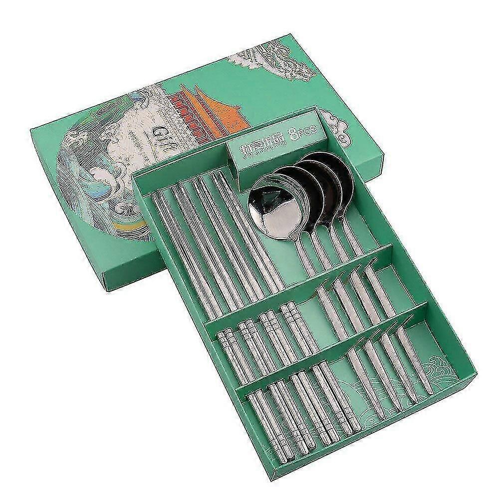 1セットステンレス鋼洋食器ステーキナイフフォークスプーン4枚セット